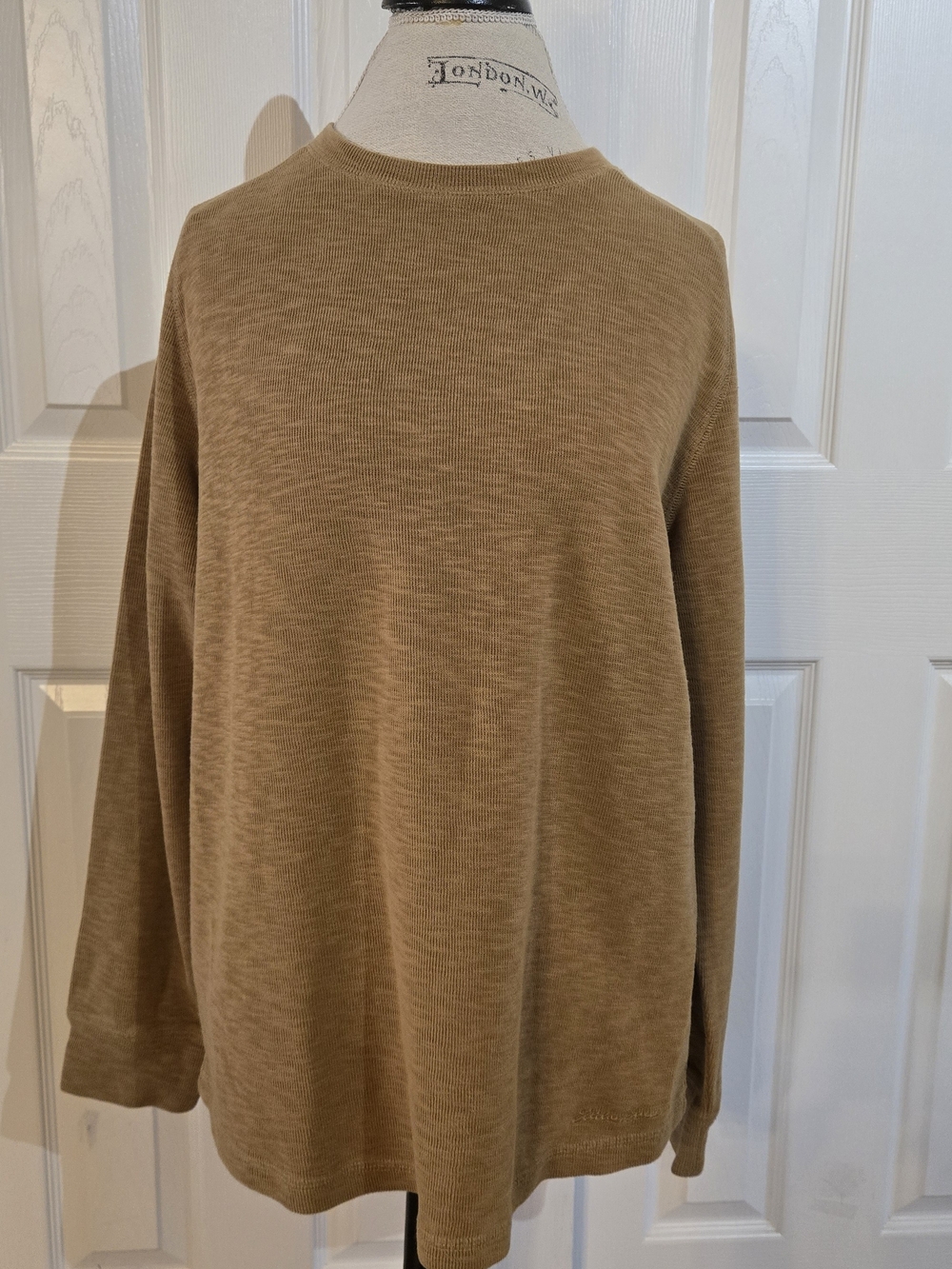 Eddie Bauer Men’s Large L/G Camel Tan Lightweight Knit Pullover Sweater
